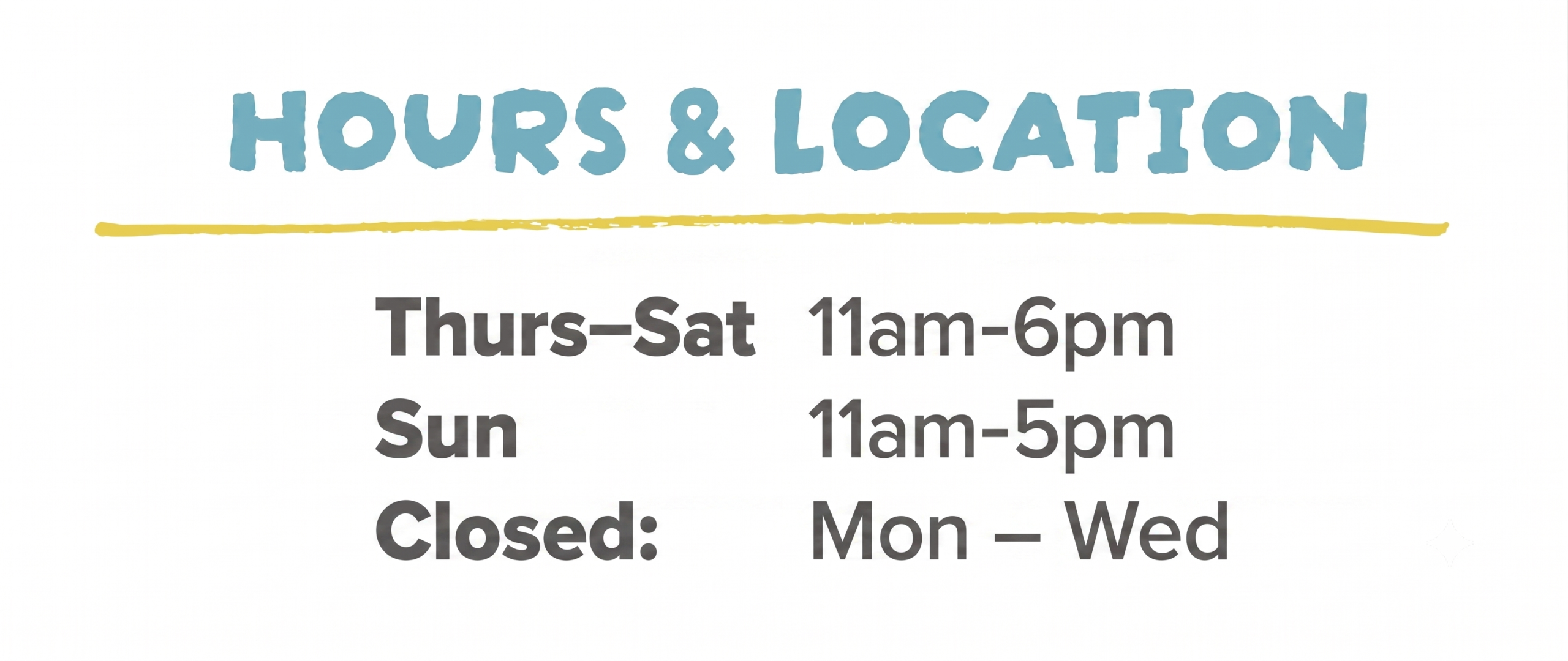 Hours and Location